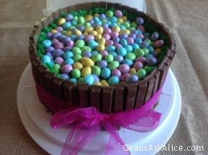 My niece Alicia had this beautiful Easter cake one year. It was a hit!