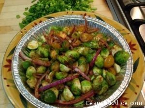 Tangy and Peppery Roasted Brussels Sprouts
