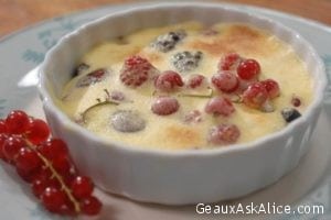 Delicious Berry Gratin with Champagne Sabayon