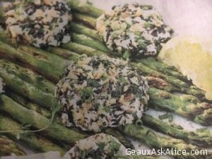 Lemony-Roasted Asparagus Topped with Baked Goat Cheese
