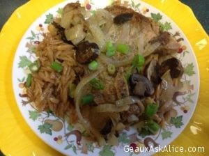 Alice’s Baked Pork Chops with Orzo