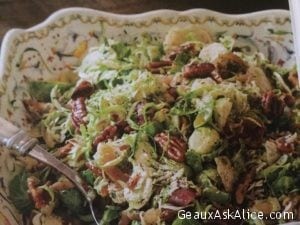 Zesty Shredded Brussels Sprout and Bacon Salad