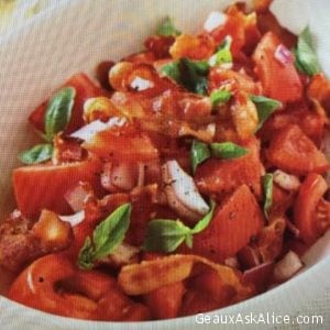 Delicious and Different Tomato and Bacon Salad