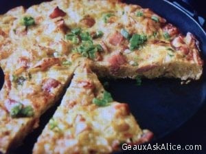Spicy Ham and Potato Chip Tortilla Omelet