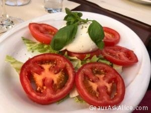 Our lunch today. Kids loving Caprese Salads