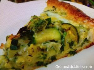 Fresh Herbs and Zucchini Tart