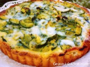 Fresh Herbs and Zucchini Tart