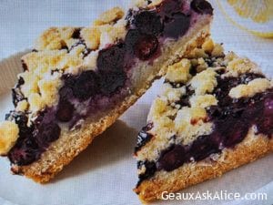 Magnificent Lemony Blueberry Bars