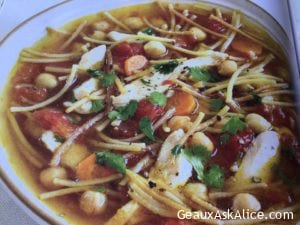 Chicken Noodle Soup with Chickpeas