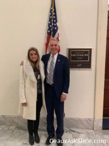 Grand Peep Princess Tyler with her representative Congressman Ralph Abraham!