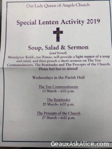 If u r looking for some inspirational things to do during Lent, here are a few suggestions. Check with your local churches, they usually all do some great Lenten Programs! Lent does not just have to be about abstinence!