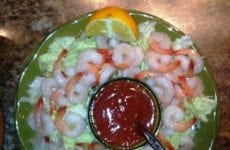 Plate Of Shrimp And Cocktail Sause