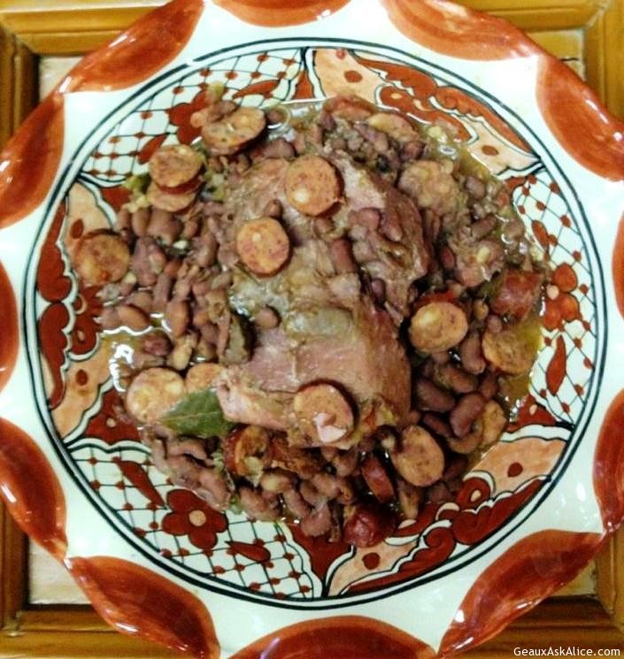 Plated up Red Beans and Rice