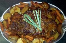 Pot Roast Plated Up With Carrots And Potatoes