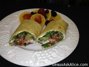 Black Bean and Rice Wrap