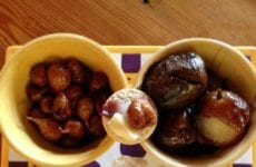 Poached Pears and Figs with Goat Cheese