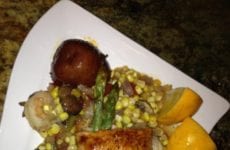 Salmon Filet Wrapped Around Fresh Asparagus