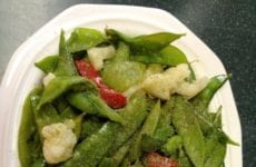 Plated Up Snow Peas And Sugar Snaps