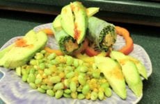 Edamame and Corn Relish Roll