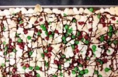 Marshmallw Christmas Bars before they are cut