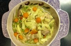 Bowl Of Homemade Chicken Noodle Soup