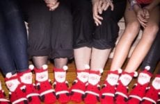 Picture Of All My Peeps With Their Cute Little Santa Socks.