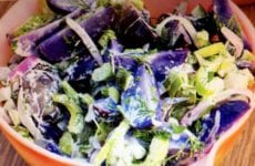 Bowl of Purple People Eater Potato Salad