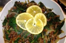 Dish of Sauteed Spinach