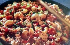Skillet of Festive Skillet Jumbalaya