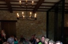 Table of people dining at Fleming Winery