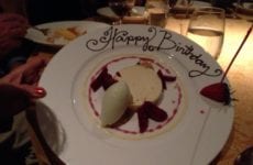 plated up cake and ice cream