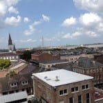 looking out into New Orleans from the Roof of Omni