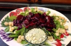 Fresh Beet, Heart Of Palm, Kale Spinach Salad