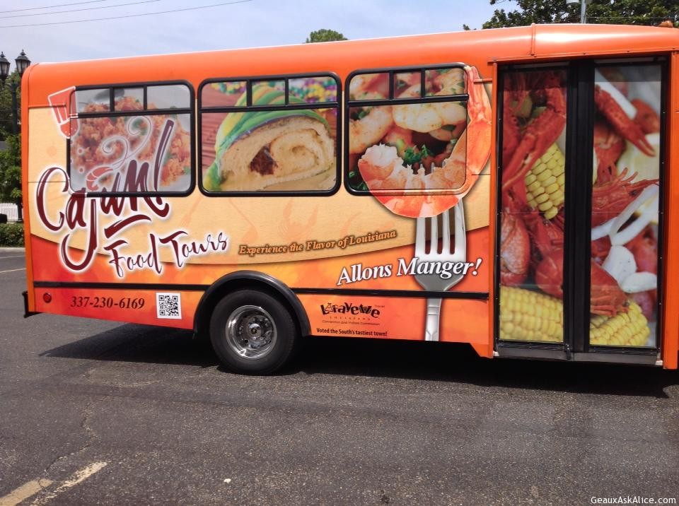 Bus used for Cajun Food Tours