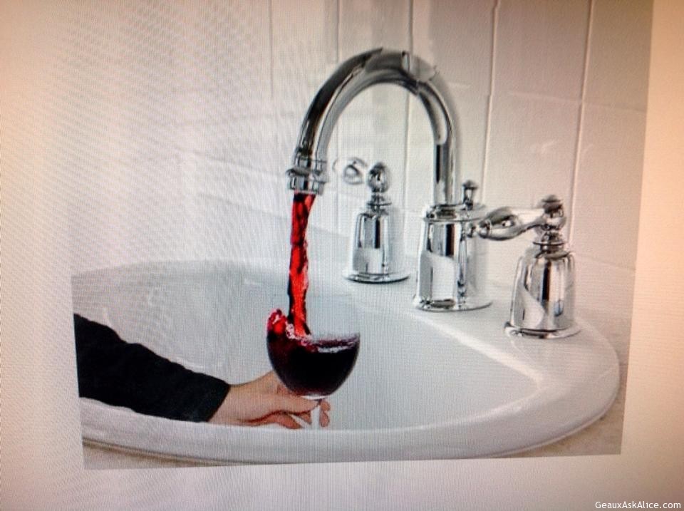 Sink that pours wine instead of water.