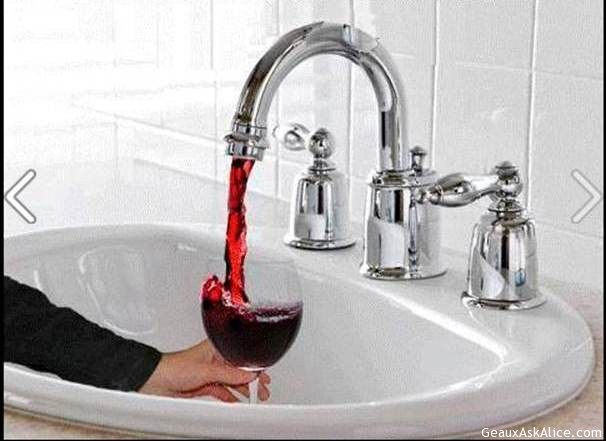 Sink that pours wine instead of water