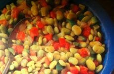 Dish of Creole Lima Beans to serve