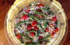 Lemony Couscous Salad with Asparagus and Cherry Tomatoes