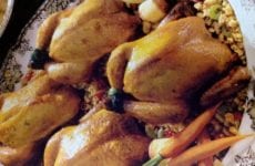 Cranberry-Cornbread Stuffed Cornish Hens
