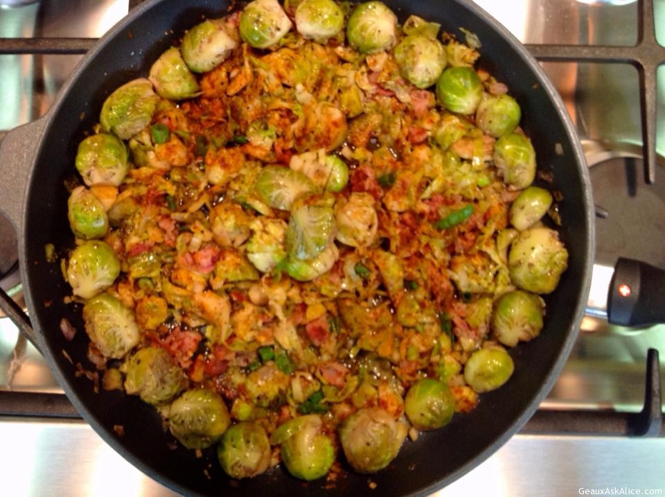 Sauté Shredded Brussel Sprouts