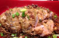 Easy Crock Pot Crawfish Stuffed Whole Boneless Chicken