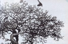 Child jumping off of swimg