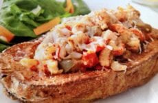 Eggplant-Crawfish Pirogue