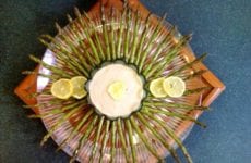 Asian Asparagus Tips With Lemon Chive Aioli