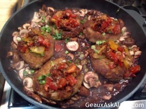 Italian Bread Crumb/Panko Encrusted Boneless Pork Chops with Tomato Salsa 