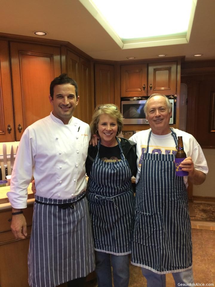 Getting ready to cook gumbo with "Chef Mike". What a fun day!