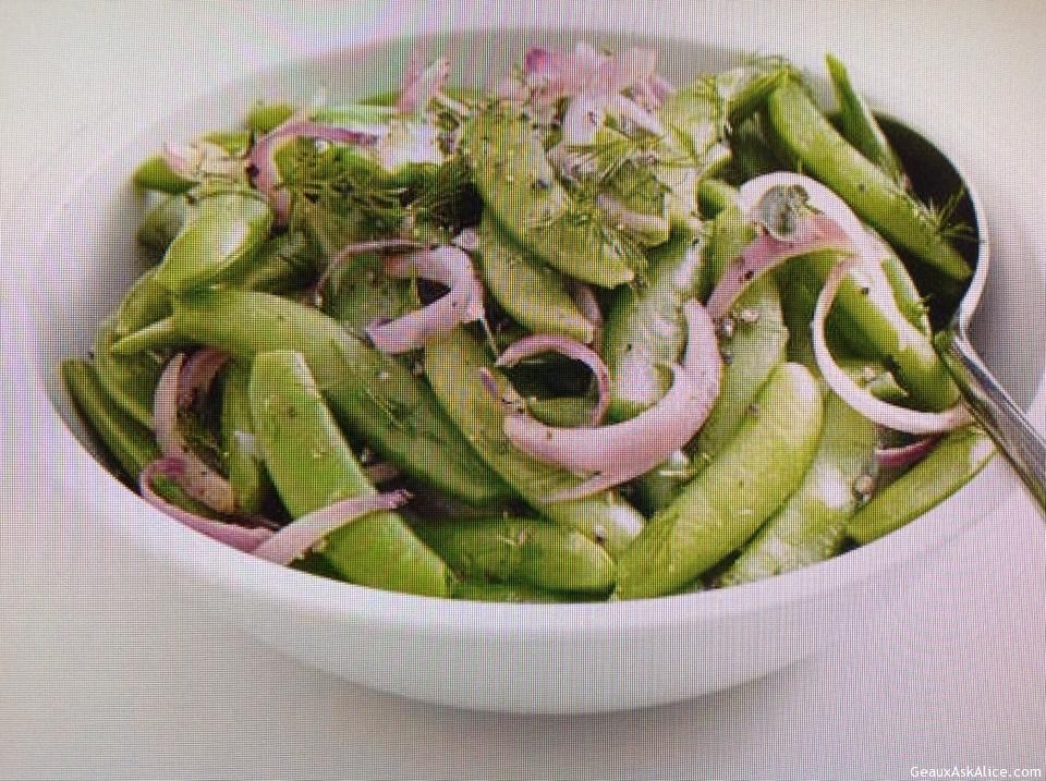 Fresh Snap Peas with Herbs