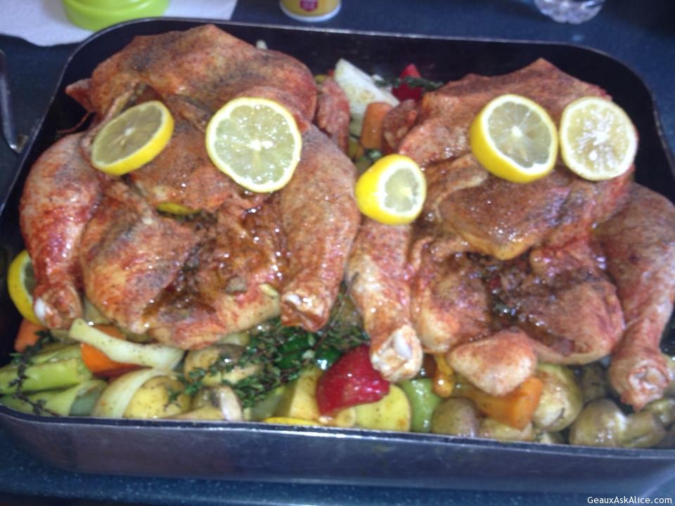 Tuscan Roasted Lemon Chicken with Root Vegetables