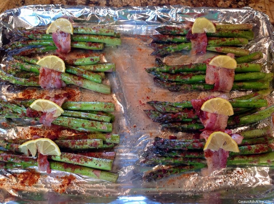 Lemony Bacon Wrapped Asparagus