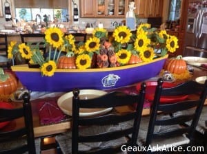 Sunflowers in the boat
